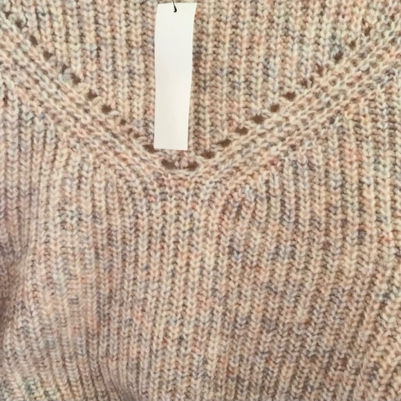 TOPSHOP HEATHER PINK (MULTI COLOR) CROP SWEATER SIZE LARGE - Picture 9 of 10